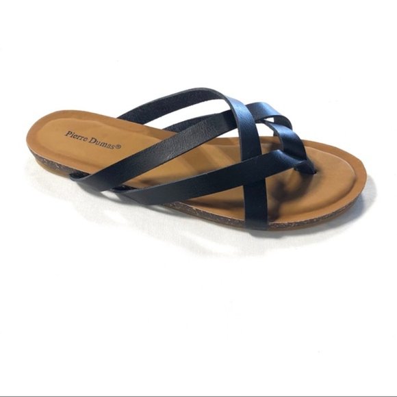 Pierre Dumas Black Strappy Cage Sandals -7- NIB - Picture 1 of 2